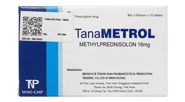 TanaMetrol 16mg thuốc kháng viêm (3 vỉ x 10 viên)
