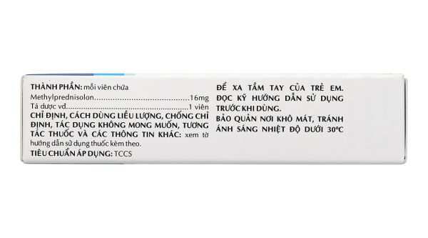 TanaMetrol 16mg thuốc kháng viêm (3 vỉ x 10 viên)