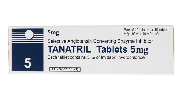 Tanatril Tablets 5mg trị tăng huyết áp (10 vỉ x 10 viên)