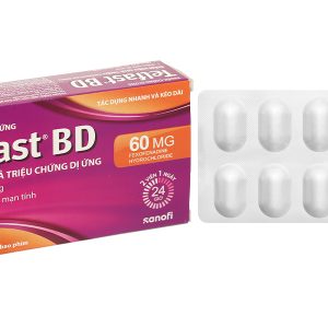 Telfast BD 60mg trị viêm mũi dị ứng, mày đay vô căn mạn tính (3 vỉ x 10 viên)