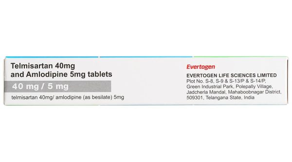 Telmisartan 40mg and Amlodipine 5mg tablets điều trị tăng huyết áp (2 vỉ x 14 viên)