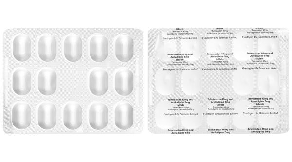 Telmisartan 40mg and Amlodipine 5mg tablets điều trị tăng huyết áp (2 vỉ x 14 viên)