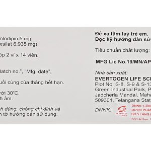 Telmisartan 40mg and Amlodipine 5mg tablets điều trị tăng huyết áp (2 vỉ x 14 viên)