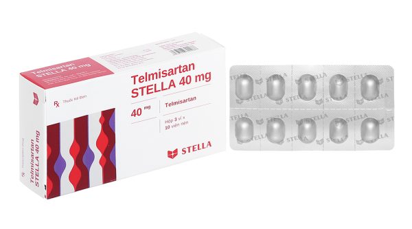 Telmisartan Stella 40mg trị tăng huyết áp, phòng ngừa bệnh tim mạch (3 vỉ x 10 viên)