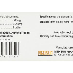 Telzid 80/12.5 trị tăng huyết áp vô căn (6 vỉ x 10 viên)