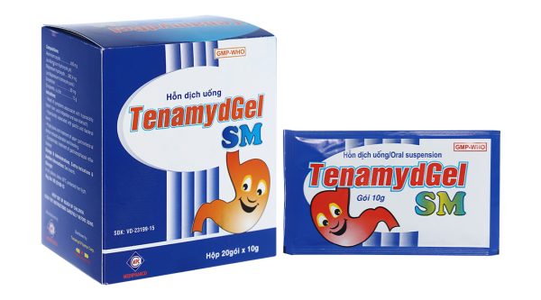 Hỗn dịch uống TenamydGel SM làm dịu triệu chứng do tăng acid dạ dày (20 gói x 10g)