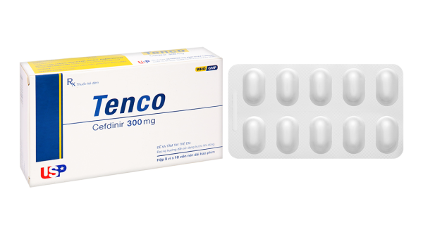 Tenco 300mg trị nhiễm khuẩn từ nhẹ đến vừa (3 vỉ x 10 viên)