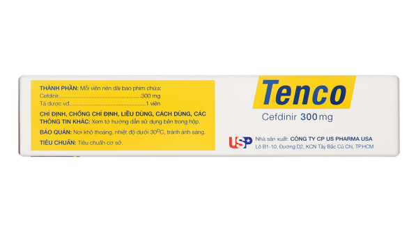 Tenco 300mg trị nhiễm khuẩn từ nhẹ đến vừa (3 vỉ x 10 viên)