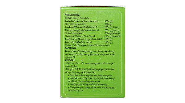Thông Xoang Tán Nam Dược ngăn ngừa, trị viêm mũi, viêm xoang mạn tính lọ 50 viên