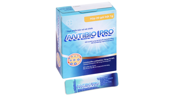 Men vi sinh Antibio Pro bổ sung lợi khuẩn hộp 20 gói x 1g