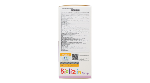 Siro Biolizin giúp tăng cường sức đề kháng cho cơ thể lọ 50ml