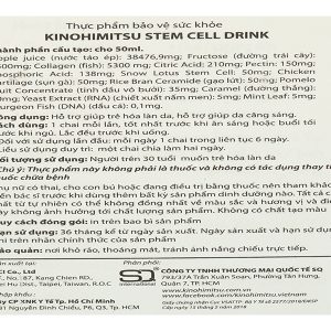 Nước uống Kinohimitsu StemCell hạn chế lão hóa da hộp 2 chai x 50g