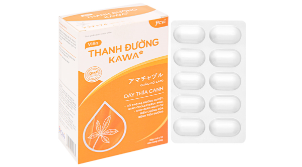 Thanh Đường Kawa hỗ trợ hạ đường huyết, giảm cholesterol máu hộp 40 viên