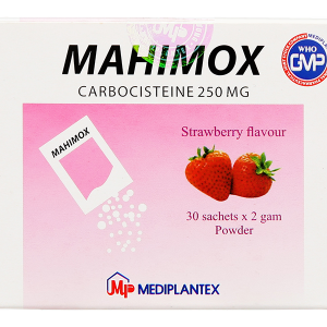 Thuốc bột Mahimox 250mg hỗ trợ trị rối loạn đường hô hấp (30 gói x 2g)