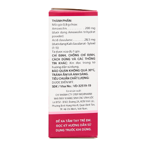 Bột pha hỗn dịch uống Lanam SC 200mg/28,5mg trị nhiễm khuẩn (12 gói x 0,8g)