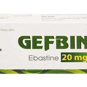 Gefbin 20mg trị viêm mũi dị ứng, nổi mày đay vô căn mạn tính (3 vỉ x 10 viên)