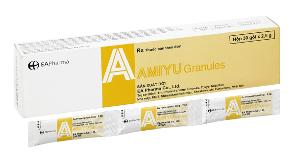 Thuốc cốm AMIYU Granules cung cấp các acid amin trong suy thận mạn tính (30 gói x 2.5g)