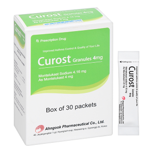 Thuốc cốm Curost Granules 4mg trị hen phế quản (30 gói x 0.5g)