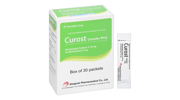 Thuốc cốm Curost Granules 4mg trị hen phế quản (30 gói x 0.5g)