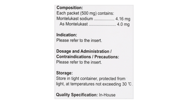 Thuốc cốm Curost Granules 4mg trị hen phế quản (30 gói x 0.5g)