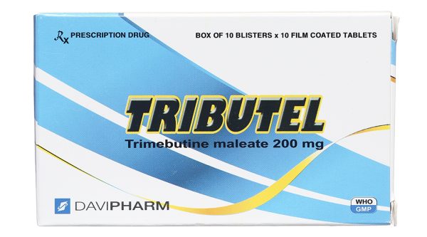 Tributel 200mg giảm đau do co thắt tiêu hóa (10 vỉ x 10 viên)