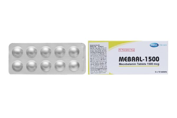 Mebaal 1500 trị bệnh lý thần kinh ngoại biên (3 vỉ x 10 viên)