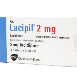 Lacipil 2mg trị tăng huyết áp (4 vỉ x 7 viên)