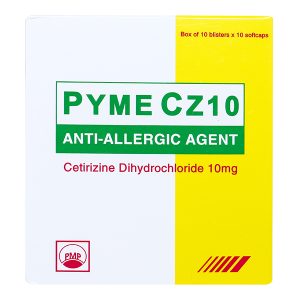 Pyme CZ10 trị viêm mũi dị ứng, mày đay (10 vỉ x 10 viên)