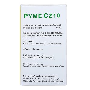 Pyme CZ10 trị viêm mũi dị ứng, mày đay (10 vỉ x 10 viên)