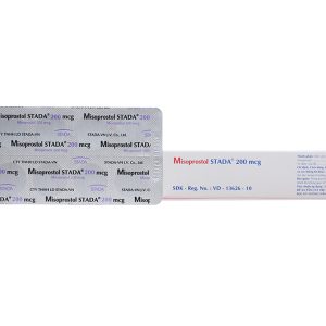 Misoprostol Stada 200mcg trị viêm loét dạ dày (3 vỉ x 10 viên)