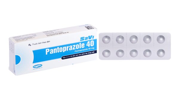 SaVi Pantoprazole 40 trị trào ngược dạ dày, thực quản (2 vỉ x 10 viên)