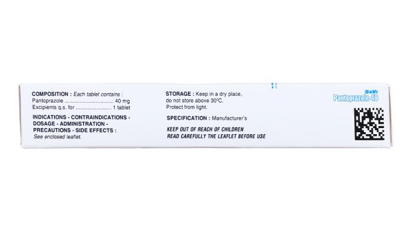 SaVi Pantoprazole 40 trị trào ngược dạ dày, thực quản (2 vỉ x 10 viên)
