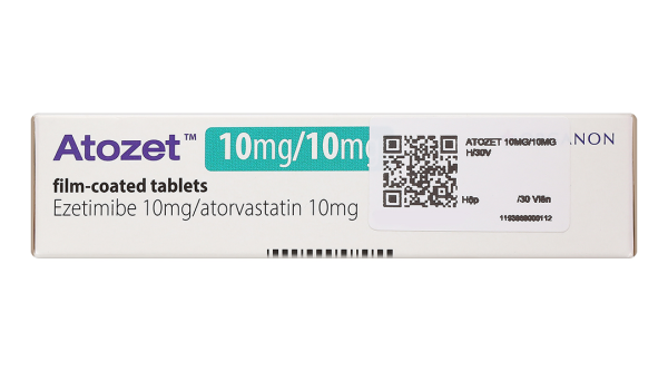 Atozet 10mg/10mg phòng ngừa các bệnh tim mạch (3 vỉ x 10 viên)