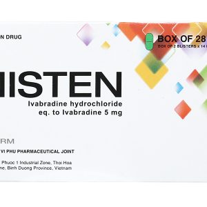 Nisten 5mg trị bệnh mạch vành, đau thắt ngực (2 vỉ x 14 viên)
