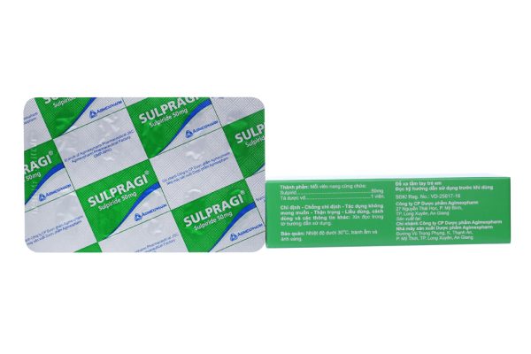 Sulpragi 50mg trị tâm thần phân liệt, rối loạn lo âu (3 vỉ x 10 viên)