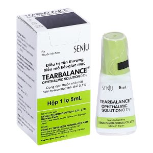 Dung dịch nhỏ mắt Tearbalance 0.1% trị tổn thương biểu mô giác mạc lọ 5ml