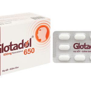 Glotadol 650 hạ sốt, giảm đau từ nhẹ đến vừa (10 vỉ x 10 viên)