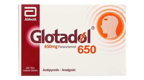 Glotadol 650 hạ sốt, giảm đau từ nhẹ đến vừa (10 vỉ x 10 viên)