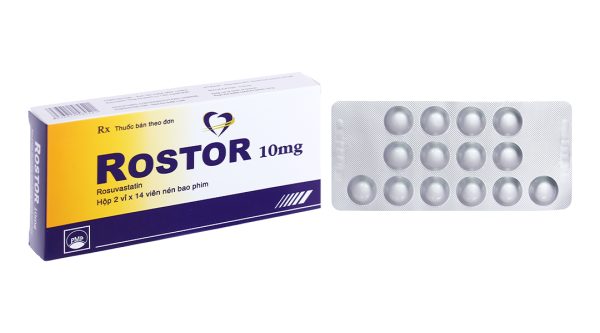Rostor 10mg trị tăng mỡ máu (2 vỉ x 14 viên)