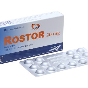 Rostor 20mg trị tăng mỡ máu (2 vỉ x 14 viên)