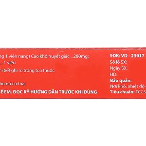 Long Huyết P/H trị sưng đau, bầm tím (2 vỉ x 12 viên)