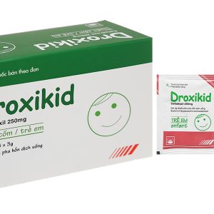 Cốm pha hỗn dịch uống Droxikid 250mg trị nhiễm khuẩn đường tiết niệu (24 gói x 3g)