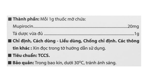 Thuốc mỡ bôi da Skinrocin VCP 2% điều trị nhiễm khuẩn ngoài da tuýp 5g