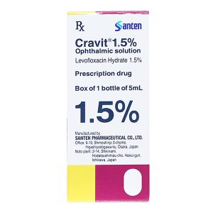 Dung dịch nhỏ mắt Cravit 1.5% trị nhiễm khuẩn mắt lọ 5ml