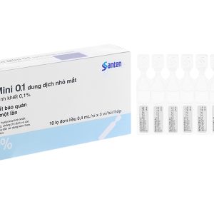 Dung dịch nhỏ mắt Sanlein Mini 0.1% trị rối loạn biểu mô kết - giác mạc (30 ống x 0.4ml)