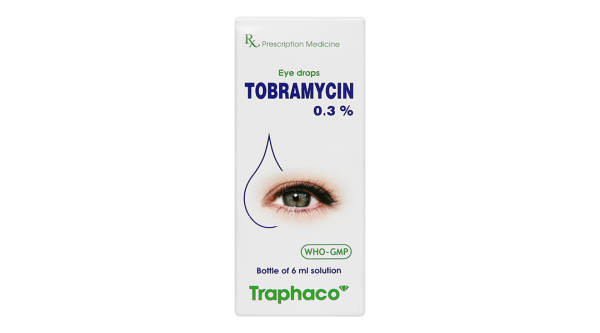 Thuốc nhỏ mắt Tobramycin Trapharco 0,3% trị các bệnh nhiễm khuẩn mắt lọ 6ml