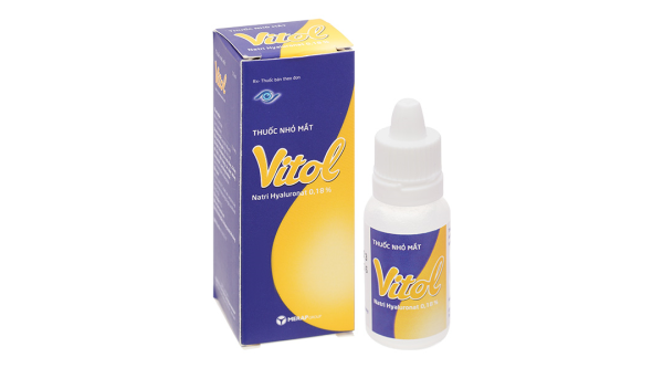 Thuốc nhỏ mắt Vitol 0.18% giảm khô mắt lọ 12ml