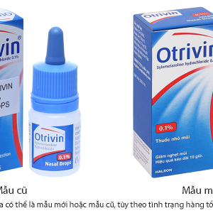 Dung dịch nhỏ mũi Otrivin 0.1% giảm triệu chứng nghẹt mũi, viêm mũi dị ứng chai 10ml