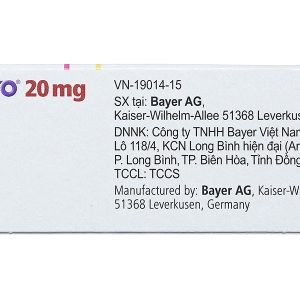 Xarelto 20mg phòng và trị huyết khối (1 vỉ x 14 viên)