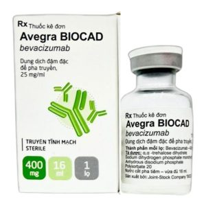 Dung dịch tiêm Avegra Biocad 400mg/16ml chỉ định điều trị ung thư vú di căn chai 16ml